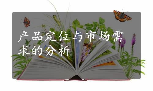 产品定位与市场需求的分析