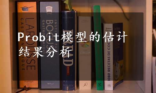 Probit模型的估计结果分析