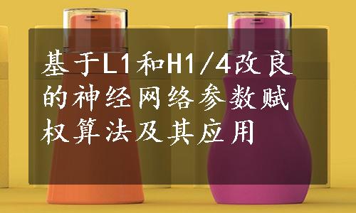 基于L1和H1/4改良的神经网络参数赋权算法及其应用