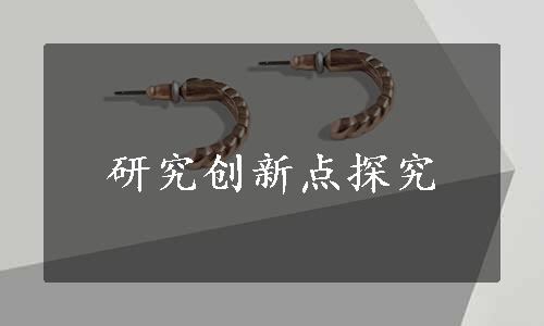 研究创新点探究