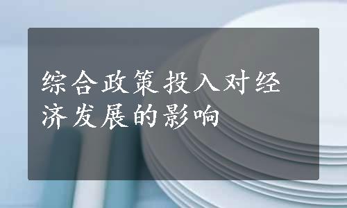 综合政策投入对经济发展的影响