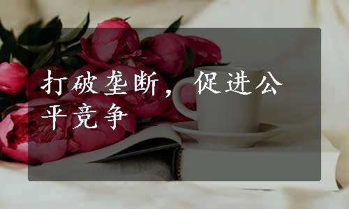 打破垄断，促进公平竞争