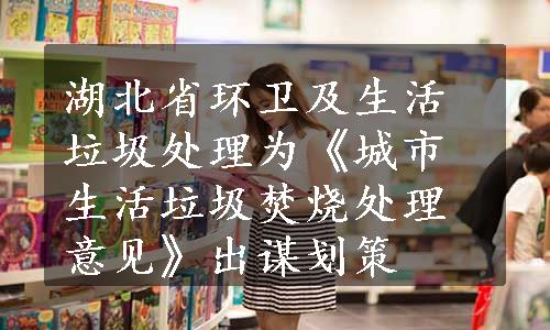 湖北省环卫及生活垃圾处理为《城市生活垃圾焚烧处理意见》出谋划策