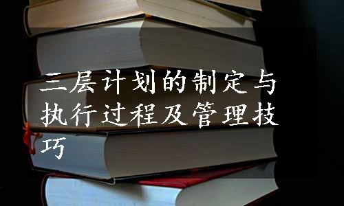 三层计划的制定与执行过程及管理技巧