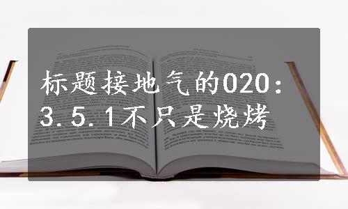 标题接地气的O2O：3.5.1不只是烧烤