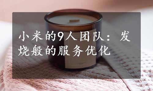 小米的9人团队：发烧般的服务优化