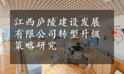 江西庐陵建设发展有限公司转型升级策略研究