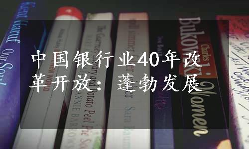 中国银行业40年改革开放：蓬勃发展