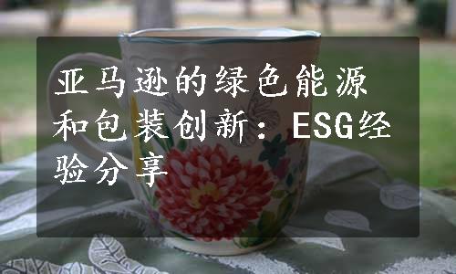 亚马逊的绿色能源和包装创新：ESG经验分享