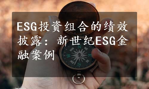 ESG投资组合的绩效披露：新世纪ESG金融案例