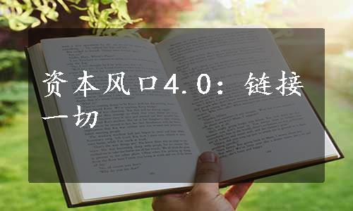 资本风口4.0：链接一切