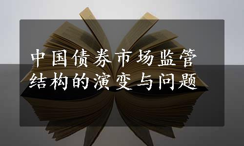 中国债券市场监管结构的演变与问题