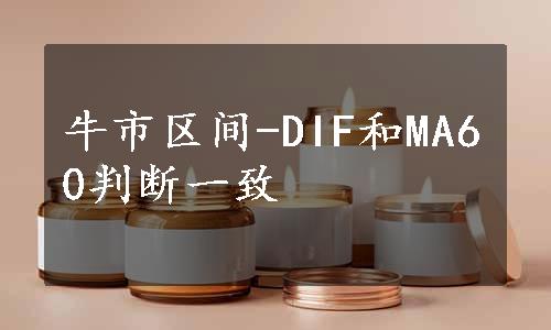 牛市区间-DIF和MA60判断一致