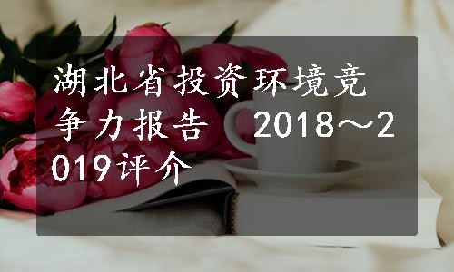 湖北省投资环境竞争力报告  2018～2019评介