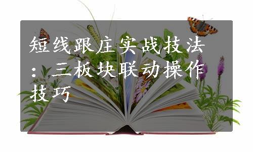 短线跟庄实战技法：三板块联动操作技巧