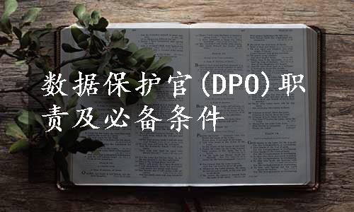 数据保护官(DPO)职责及必备条件