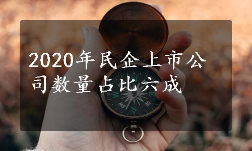 2020年民企上市公司数量占比六成