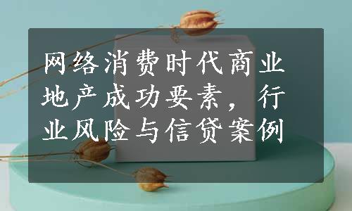 网络消费时代商业地产成功要素，行业风险与信贷案例