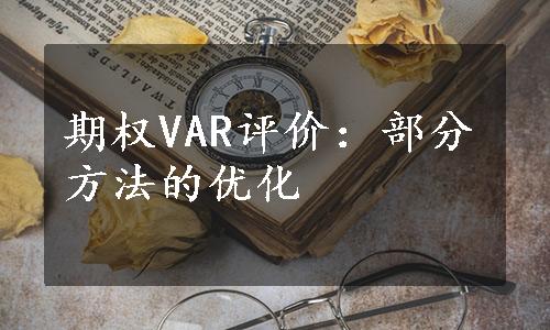 期权VAR评价：部分方法的优化