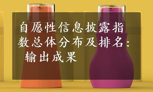 自愿性信息披露指数总体分布及排名: 输出成果