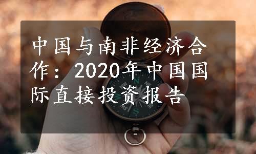 中国与南非经济合作：2020年中国国际直接投资报告