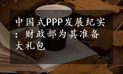 中国式PPP发展纪实：财政部为其准备大礼包