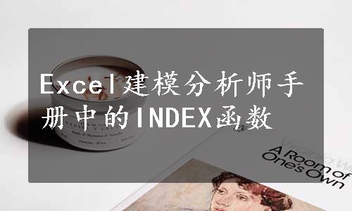 Excel建模分析师手册中的INDEX函数