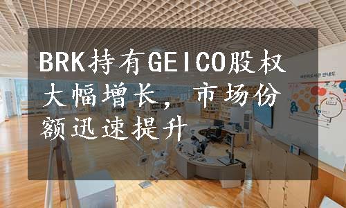 BRK持有GEICO股权大幅增长，市场份额迅速提升