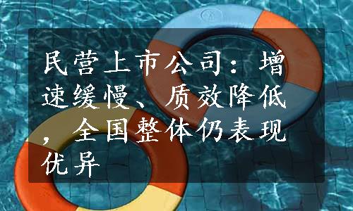 民营上市公司：增速缓慢、质效降低，全国整体仍表现优异