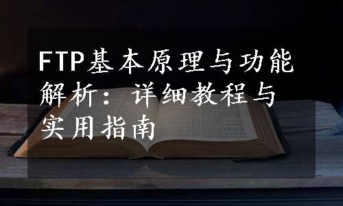 FTP基本原理与功能解析：详细教程与实用指南