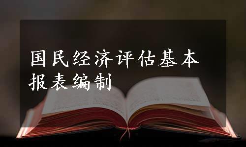 国民经济评估基本报表编制