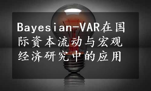 Bayesian-VAR在国际资本流动与宏观经济研究中的应用