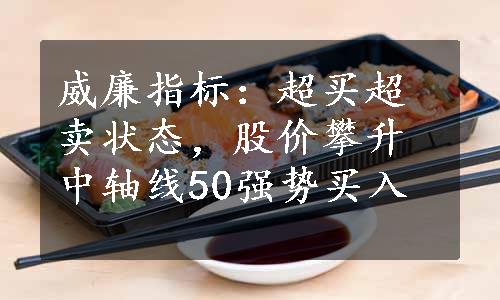 威廉指标：超买超卖状态，股价攀升中轴线50强势买入