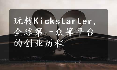 玩转Kickstarter,全球第一众筹平台的创业历程