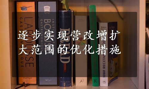 逐步实现营改增扩大范围的优化措施