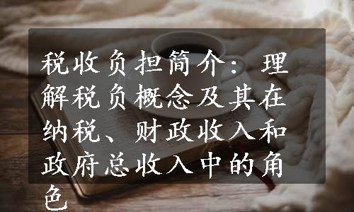 税收负担简介: 理解税负概念及其在纳税、财政收入和政府总收入中的角色