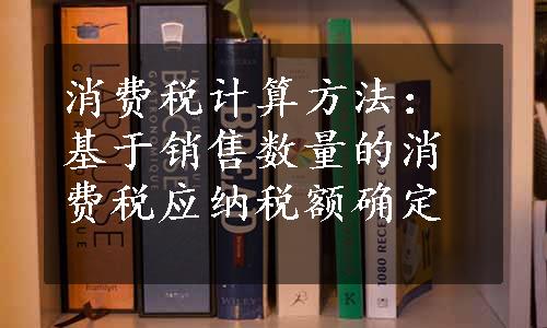 消费税计算方法：基于销售数量的消费税应纳税额确定