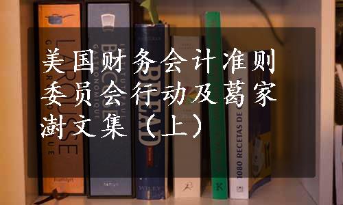 美国财务会计准则委员会行动及葛家澍文集（上）