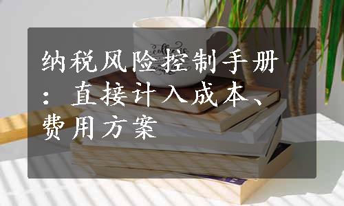 纳税风险控制手册：直接计入成本、费用方案