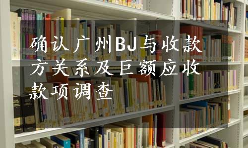 确认广州BJ与收款方关系及巨额应收款项调查