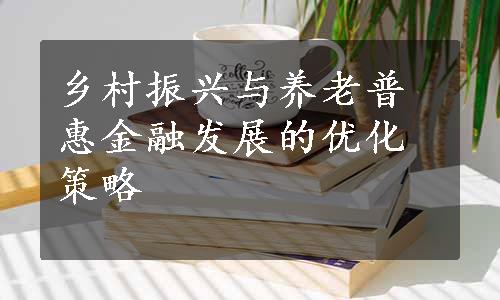 乡村振兴与养老普惠金融发展的优化策略