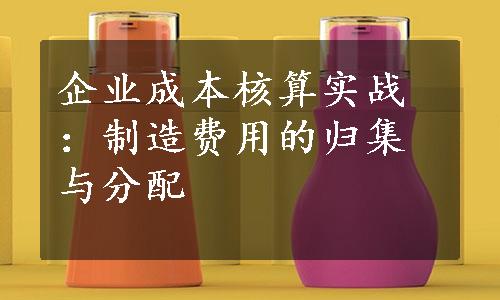 企业成本核算实战：制造费用的归集与分配