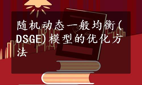 随机动态一般均衡(DSGE)模型的优化方法