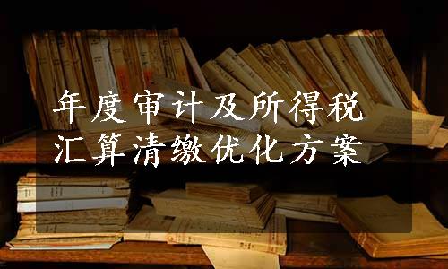 年度审计及所得税汇算清缴优化方案