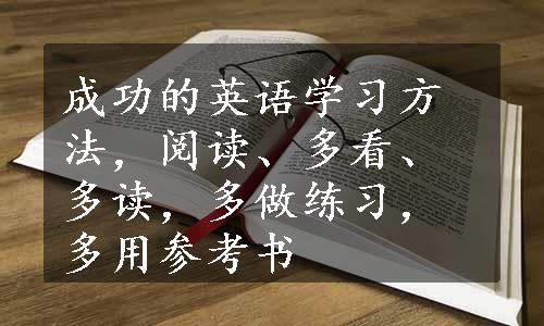 成功的英语学习方法，阅读、多看、多读，多做练习，多用参考书