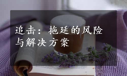 追击：拖延的风险与解决方案