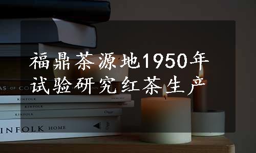 福鼎茶源地1950年试验研究红茶生产