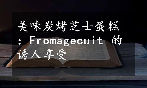 美味炭烤芝士蛋糕：Fromagecuit 的诱人享受