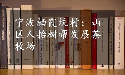 宁波栖霞坑村：山区人抬树帮发展茶牧场