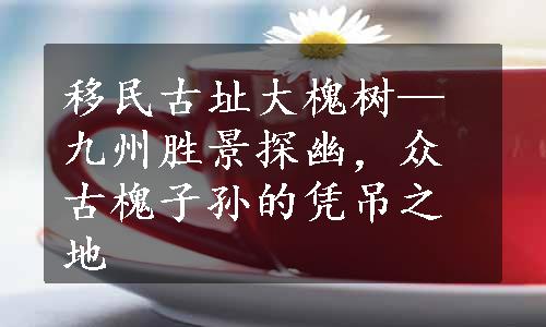 移民古址大槐树—九州胜景探幽，众古槐子孙的凭吊之地